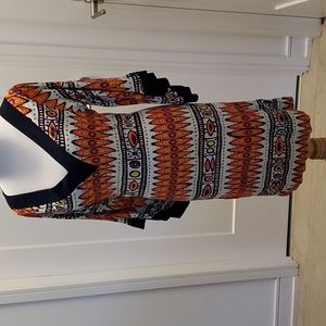 Trina Turk LA Dress Tribal Vibes Coastal Lunch Pool Beach Cover Up Packable